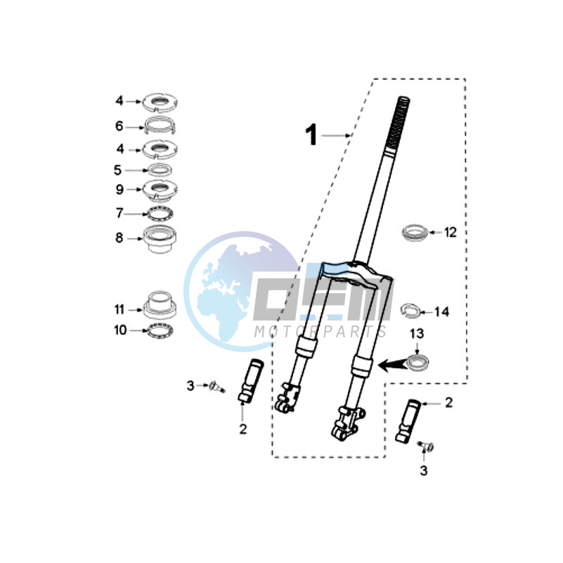 FRONT FORK / STEERINGHEAD