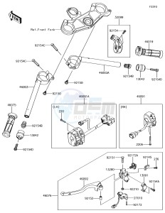 NINJA ZX-10R ZX1000SJF XX (EU ME A(FRICA) drawing Handlebar