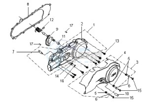 VS 125 drawing CRANKCASE LEFT