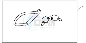 NC700DC Integra E drawing U LOCK