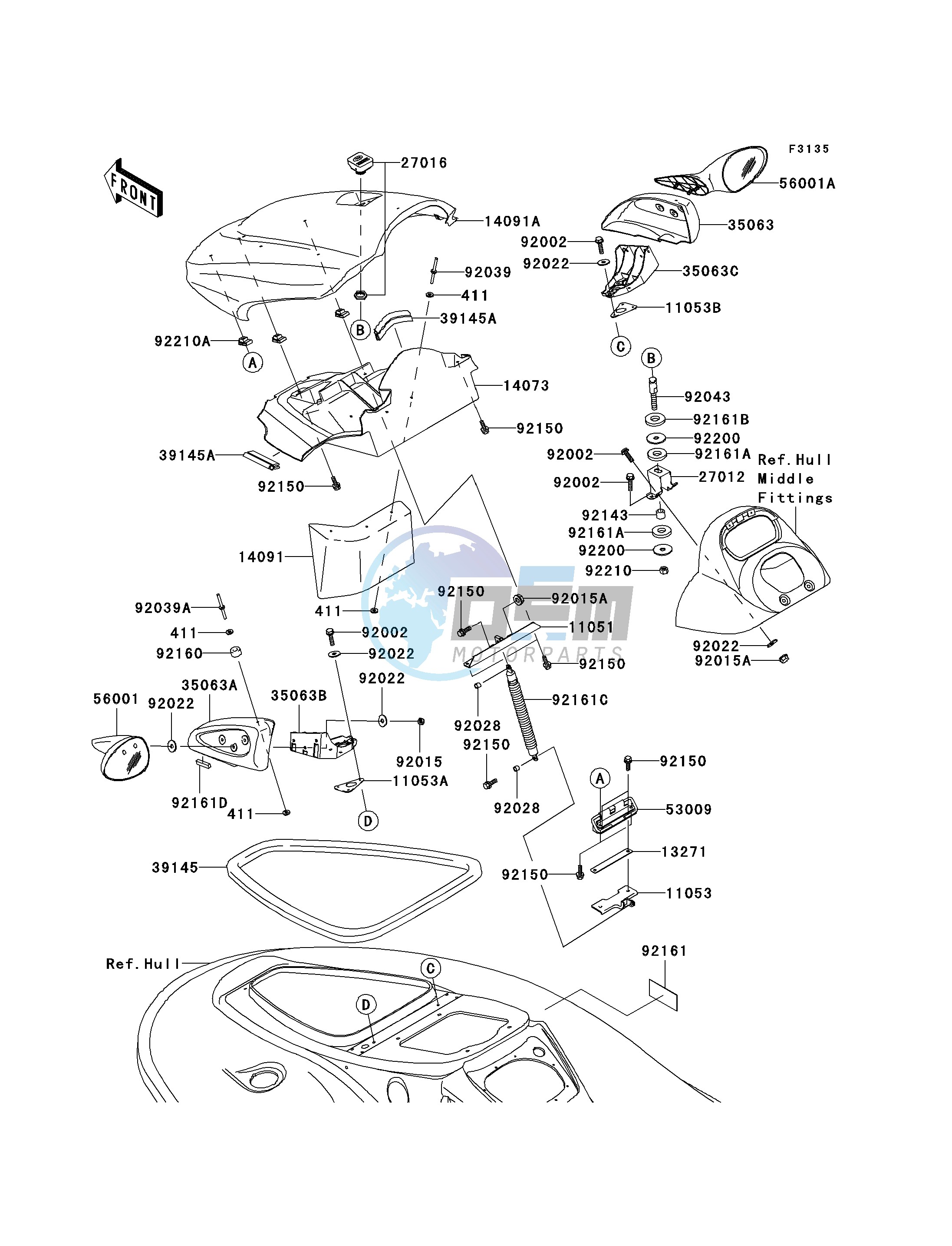 HULL FRONT FITTINGS