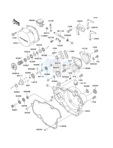 KX 500 E [KX500] (E10-E14) [KX500] drawing ENGINE COVER-- S- -