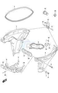 DF 9.9B drawing Side Cover Remote Control w/Power Tilt