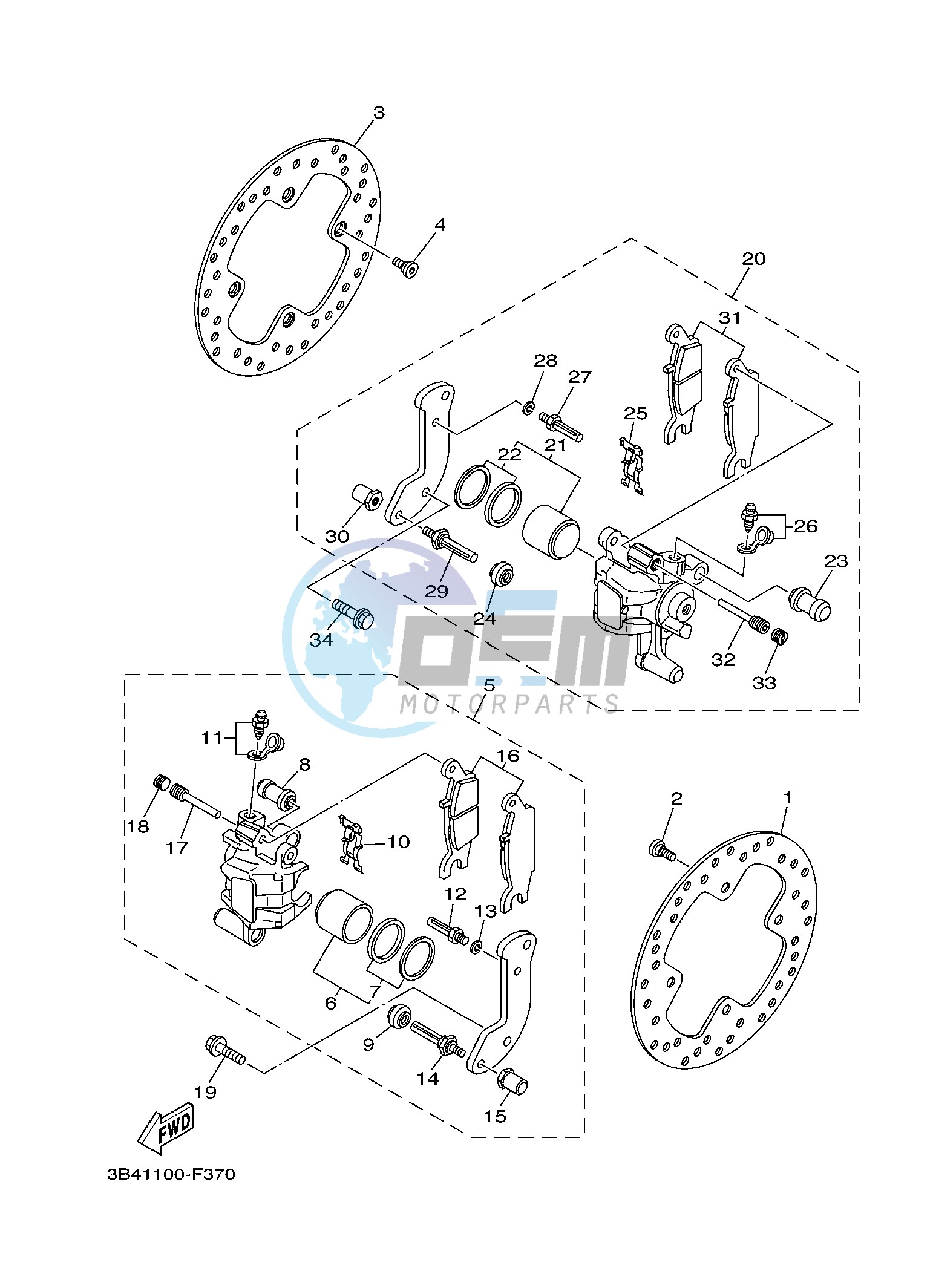 REAR BRAKE CALIPER