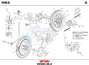 MRX-50-YELLOW drawing WHEEL - BRAKES