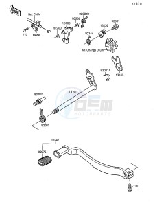 KSF 250 A [MOJAVE 250] (A8-A9) [MOJAVE 250] drawing GEAR CHANGE MECHANISM