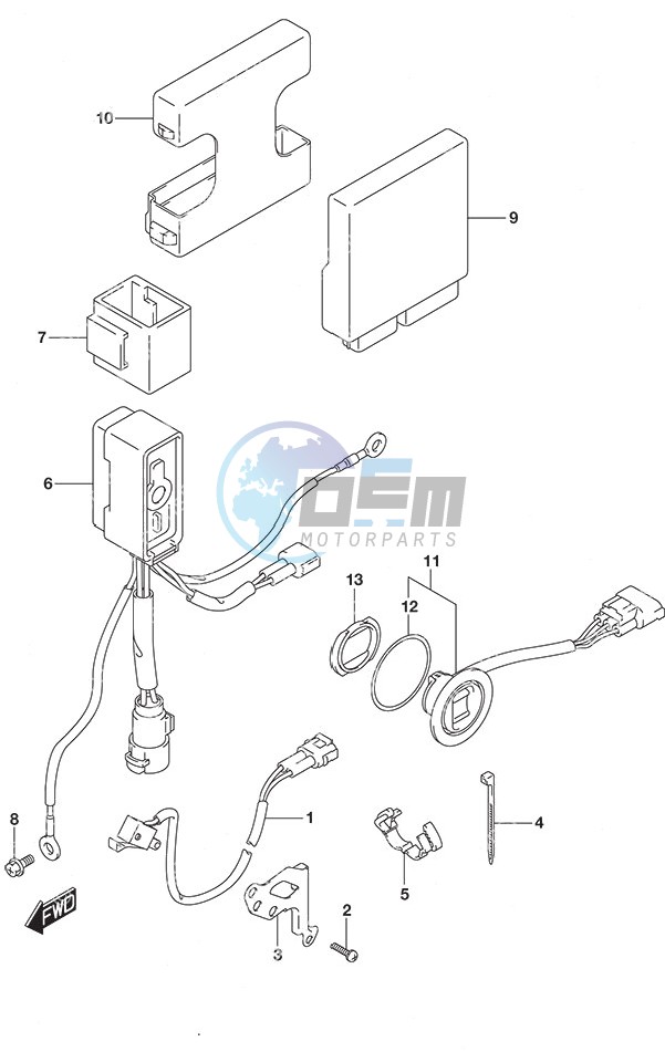 PTT Switch/Engine Control Unit