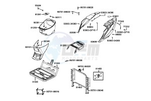 AGILITY CARRY 50cc drawing Body Cover - Luggage  Box