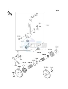 KX85/KX85-<<II>> KX85ADF EU drawing Kickstarter Mechanism