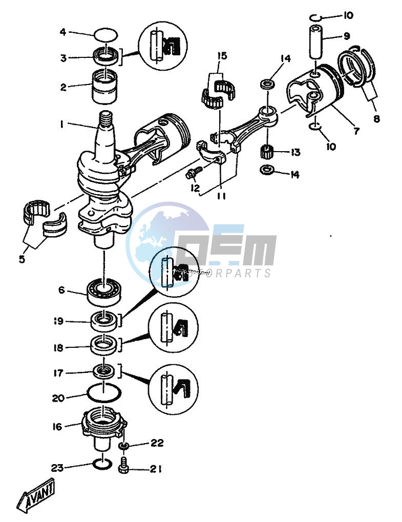 CRANKSHAFT--PISTON