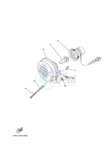 YFM450FWAD YFM45FGPHB GRIZZLY 450 EPS HUNTER (1CTG 1CTH 1CU9) drawing HEADLIGHT