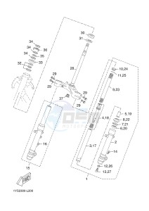 X-MAX125 XMAX 125 EVOLIS 125 (2ABB 2ABB) drawing STEERING