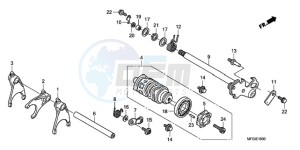 CB600FA3A F / ABS CMF ST drawing GEARSHIFT DRUM