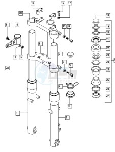 YOUNGST-R_25-45kmh_K4-K7 50 K4-K7 drawing Front fork