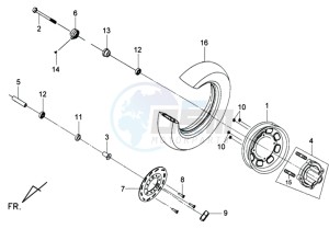 MIO 100 drawing FRONT WHEEL / BRAKE DISC