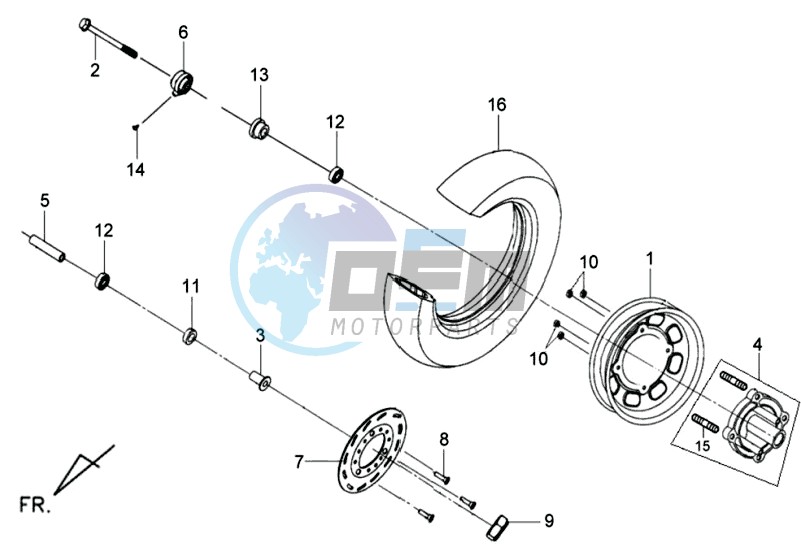 FRONT WHEEL / BRAKE DISC