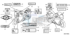 VFR1200FF VFR1200F UK - (E) drawing CAUTION LABEL