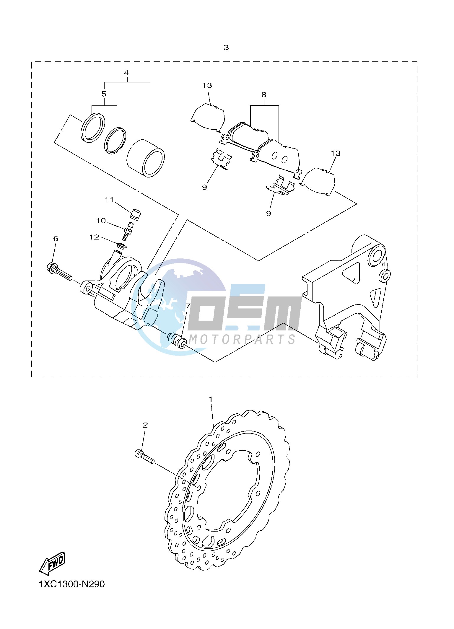 REAR BRAKE CALIPER