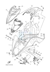 YFM700R YFM70RSBJ RAPTOR 700 (2LSE) drawing FRONT FENDER