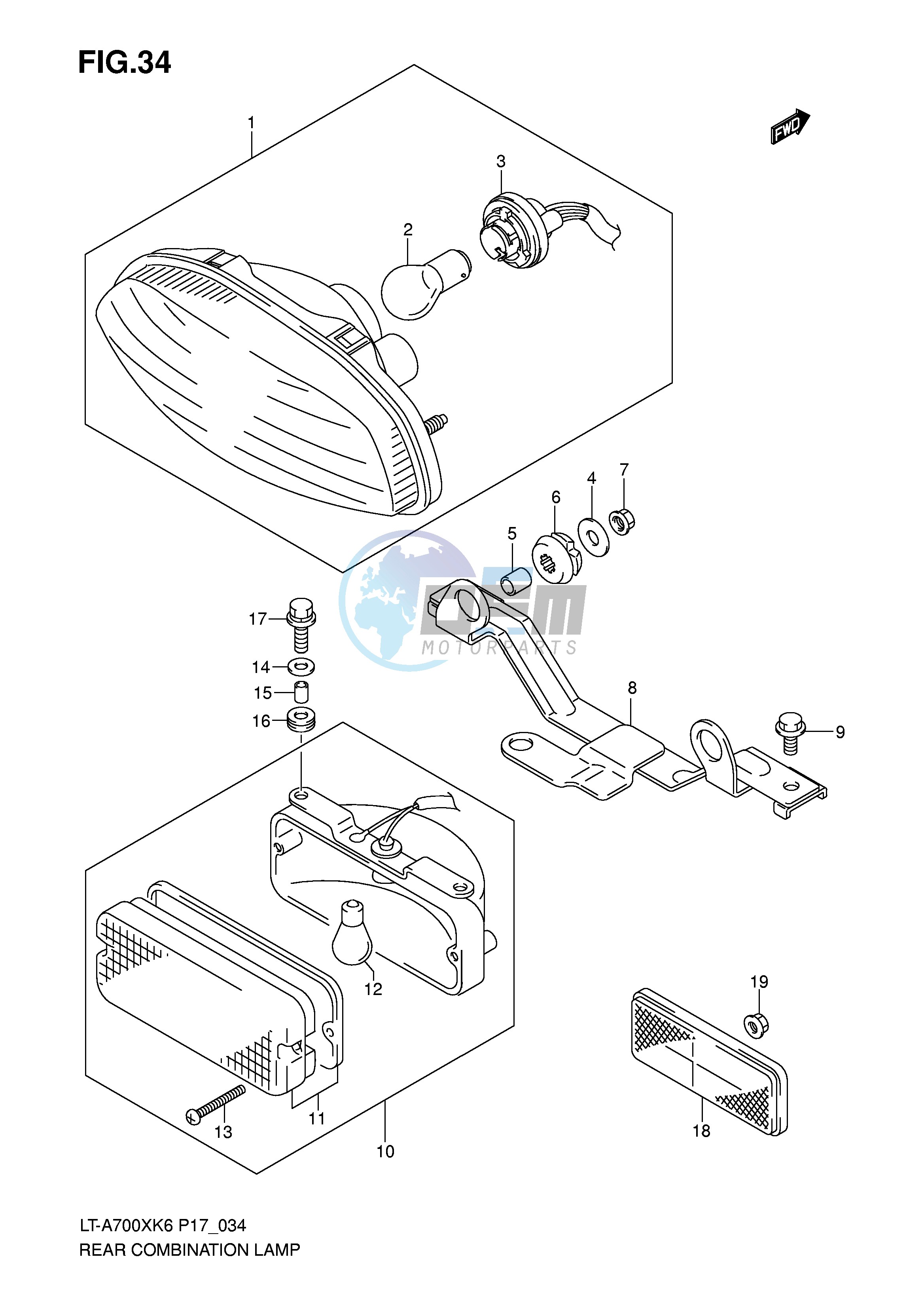 REAR COMBINATION LAMP (P17)