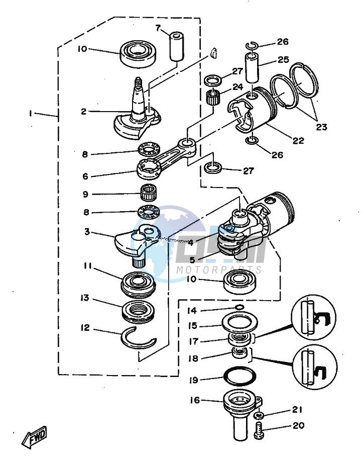 CRANKSHAFT--PISTON