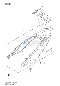 GSF-1250S BANDIT EU drawing SEAT TAIL COVER