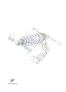 MT09A MT-09 STREET RALLY ABS 900 (2DRJ 2DRK) drawing REAR SUSPENSION