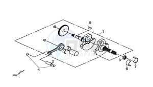 MAXSYM 600 I ABS EXECUTIVE (LX60A3-EU) (E4) (L7-M0) drawing CRANKSHAFT / PISTON / PISTON RING