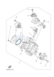 YXR700F YXR7FD RHINO 700 (1RBE 1RBF 1RBG 1RBH) drawing THROTTLE BODY ASSY 1