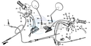 SH75D drawing HANDLE LEVER/SWITCH/ CABLE