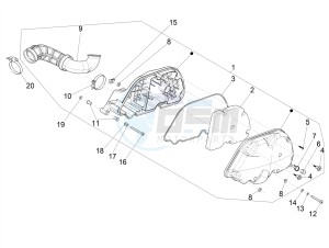 GTS 300 HPE 4T-4V IE ABS E4 (NAFTA) drawing Air filter