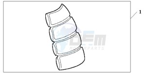 CB600F HORNET S drawing TANK PAD 2