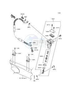 KLX450R KLX450AHF EU drawing Rear Master Cylinder