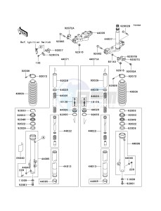 KL 650 A [KLR 650] (A6F-A7F) A7F drawing FRONT FORK-- A7F- -