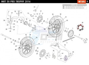 MRT-50-PRO-TROPHY-WHITE drawing WHEELS - BRAKES