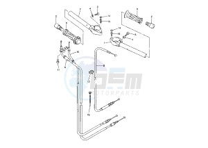 YZF R6 600 drawing STEERING HANDLE – CABLE