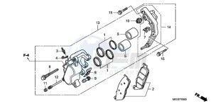 VT750CA9 Australia - (U / ST) drawing FRONT BRAKE CALIPER