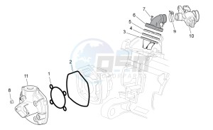 SR 50 carb. my 2014 drawing Cylinder head - Throttle body