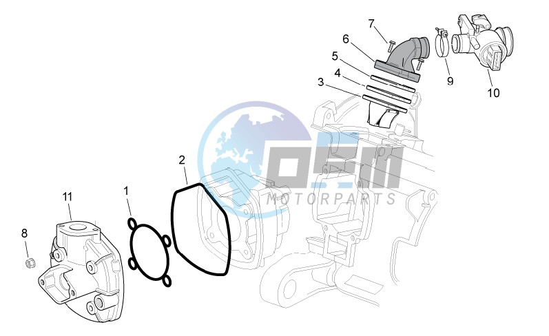 Cylinder head - Throttle body