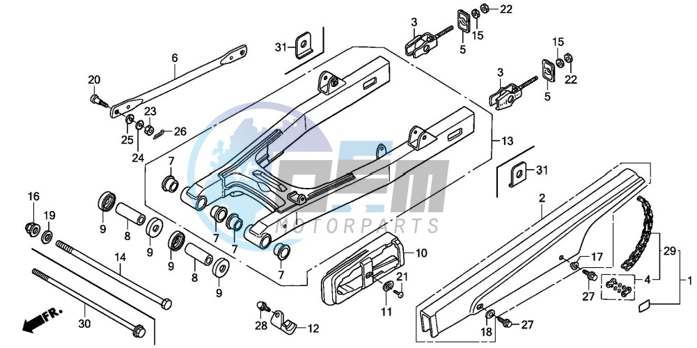 SWINGARM/CHAIN CASE