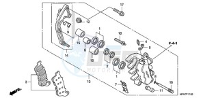 CB1000RA9 Europe Direct - (ED / ABS) drawing L. FRONT BRAKE CALIPER (CB1000RA)