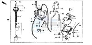 CR125R drawing CARBURETOR