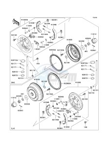 KAF 950 F [MULE 4010 DIESEL 4X4] (F9F-FAF) F9F drawing FRONT HUBS_BRAKES