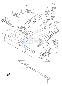 GSX600F (E2) Katana drawing REAR SWINGING ARM