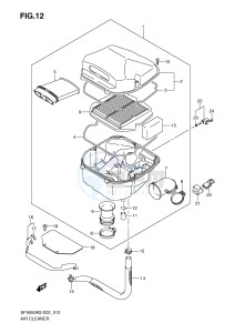 SFV650 (E2) Gladius drawing AIR CLEANER