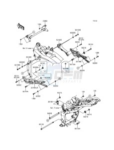 Z800 ABS ZR800DGF UF (UK FA) XX (EU ME A(FRICA) drawing Engine Mount