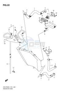 GSX-R600 (E21) drawing RADIATOR HOSE