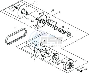 CITYCOM 300 EFI drawing CLUTCH