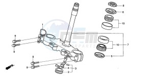 XR400R drawing STEERING STEM