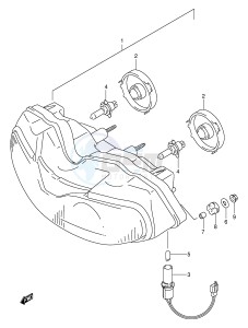 TL1000R (E2) drawing HEADLAMP